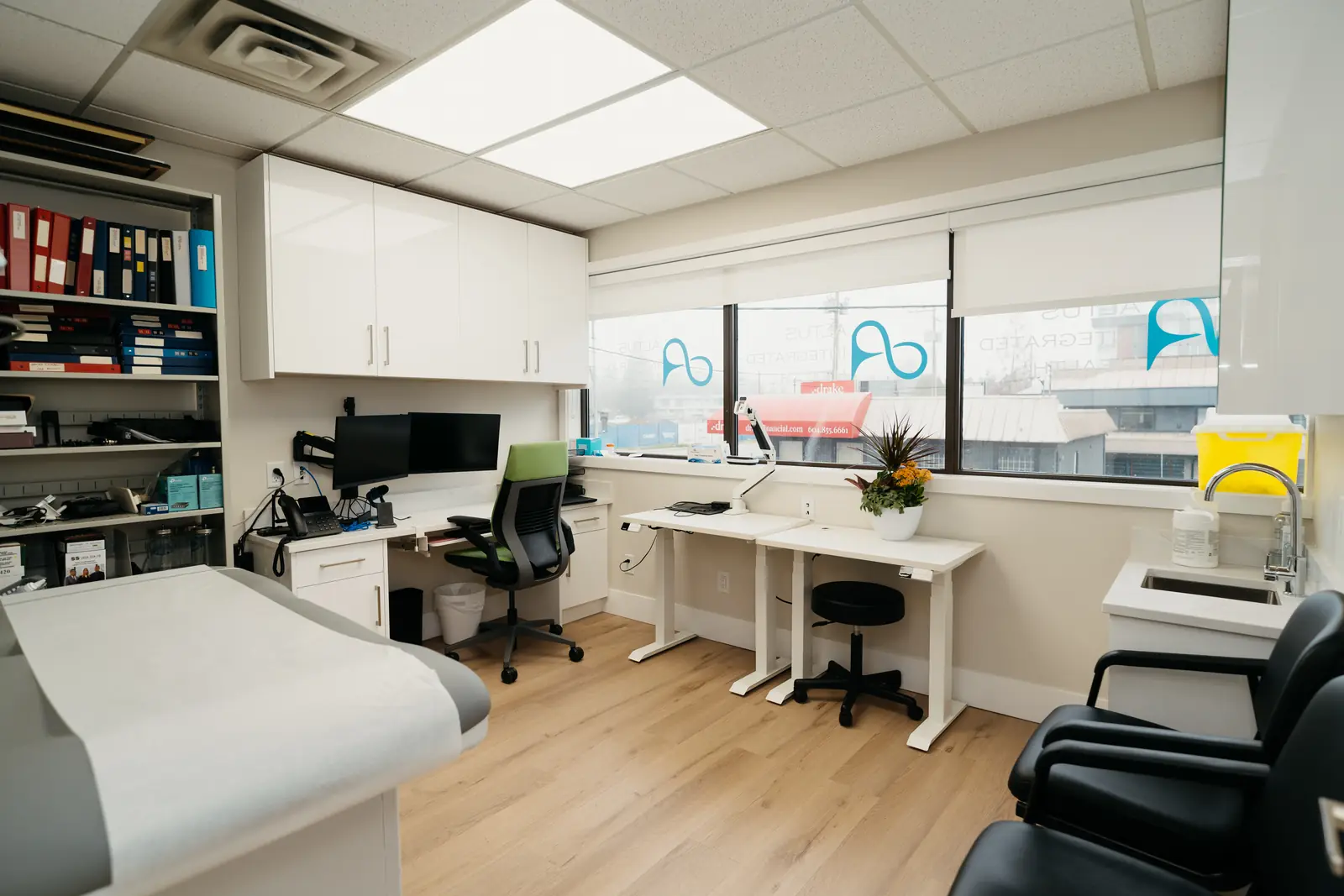 A bright treatment room at the McCallum Road clinic